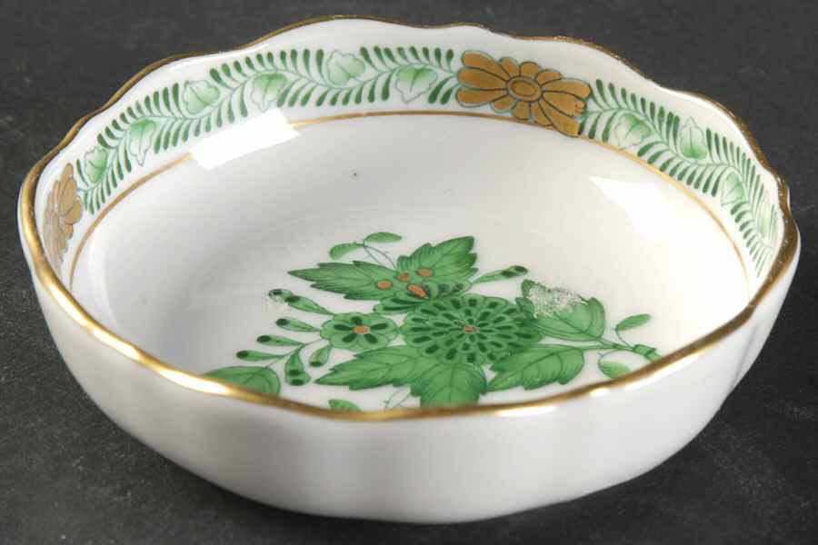 Chinese Bouquet Green (AV) 3" Ashtray by Herend-1