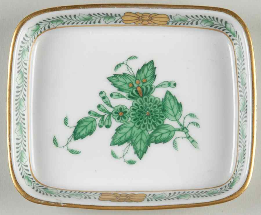 Chinese Bouquet Green (AV) 3" Ashtray by Herend-1