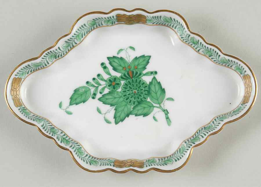 Chinese Bouquet Green (AV) 5" Ashtray by Herend-1