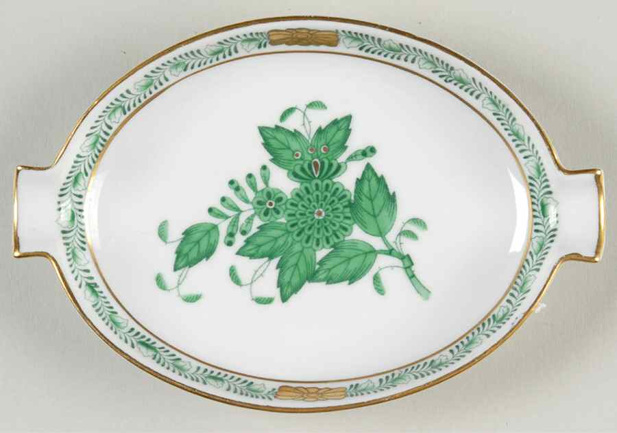 Chinese Bouquet Green (AV) 5" Ashtray by Herend-1