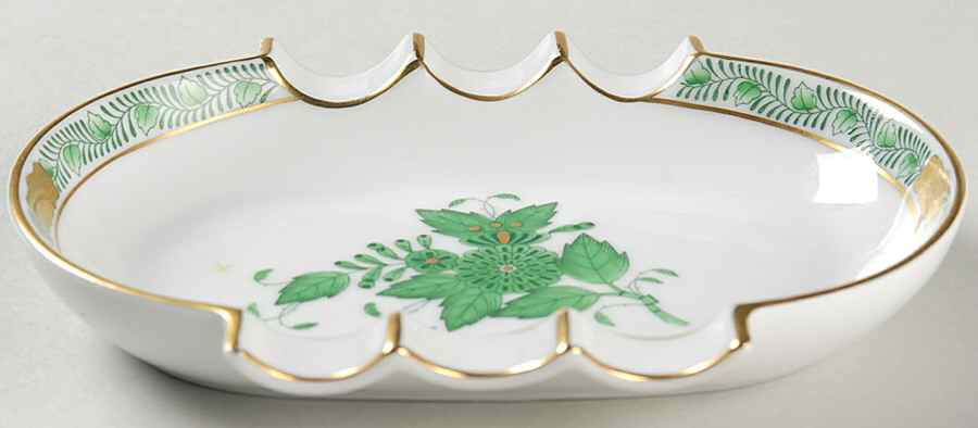 Chinese Bouquet Green (AV) 5" Ashtray by Herend-1
