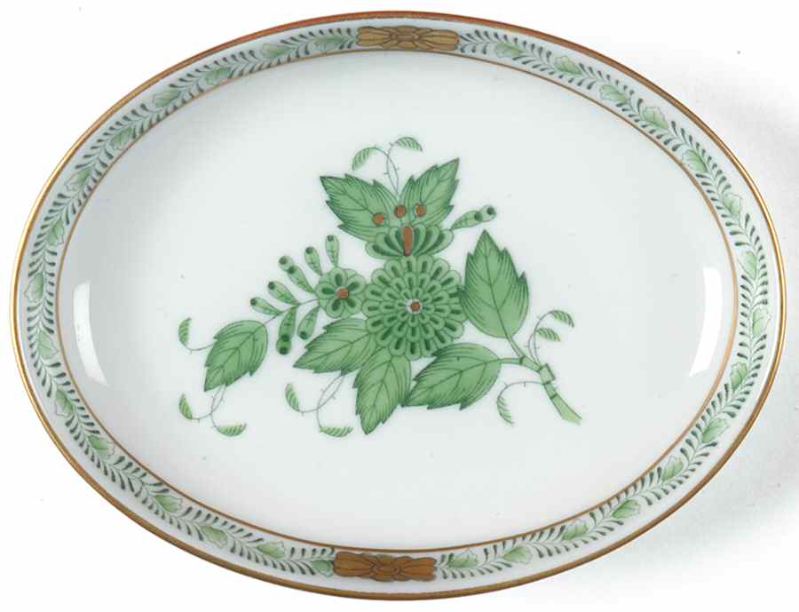 Chinese Bouquet Green (AV) Small Ashtray by Herend-1