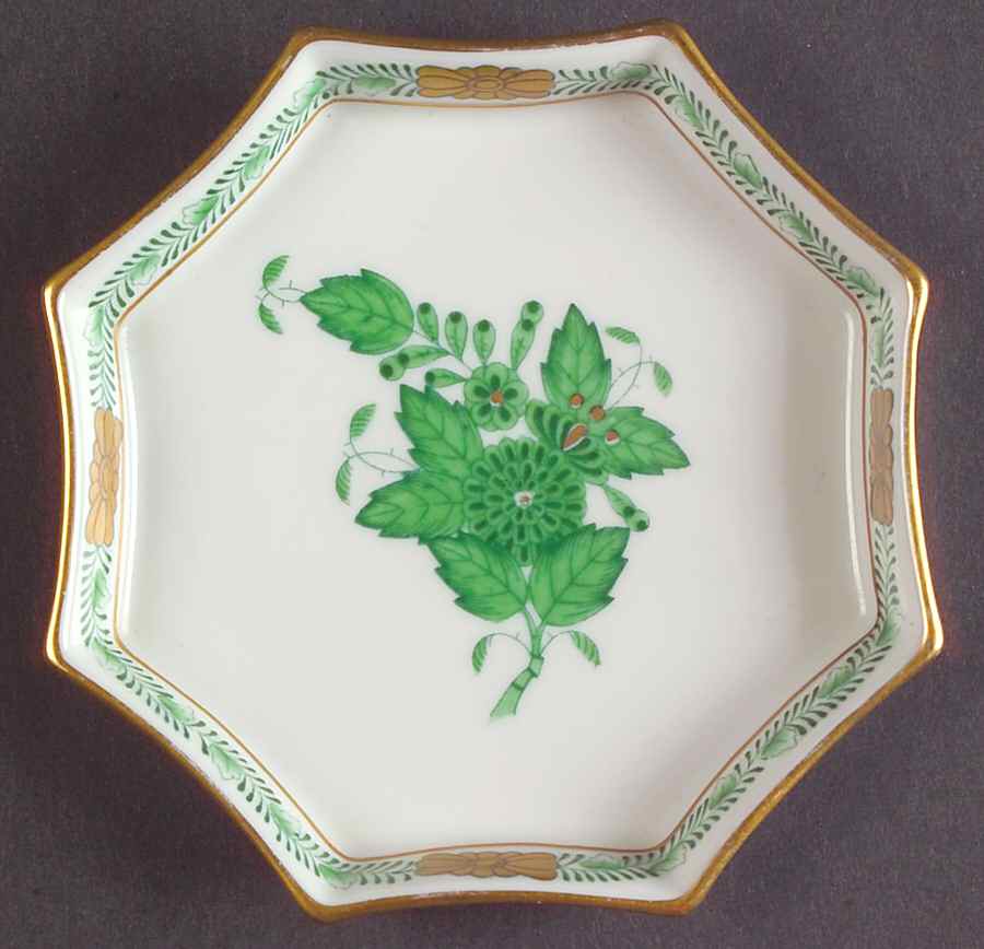 Chinese Bouquet Green (AV) Octagonal Ashtray by Herend-1