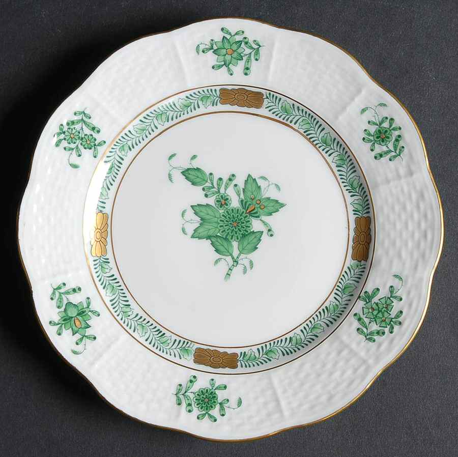 Chinese Bouquet Green (AV) Bread & Butter Plate by Herend-1