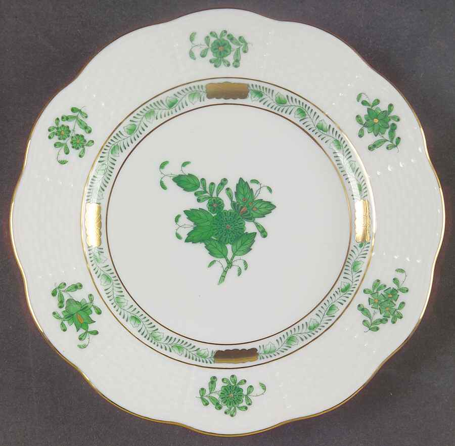 Chinese Bouquet Green (AV) Bread & Butter Plate by Herend-1
