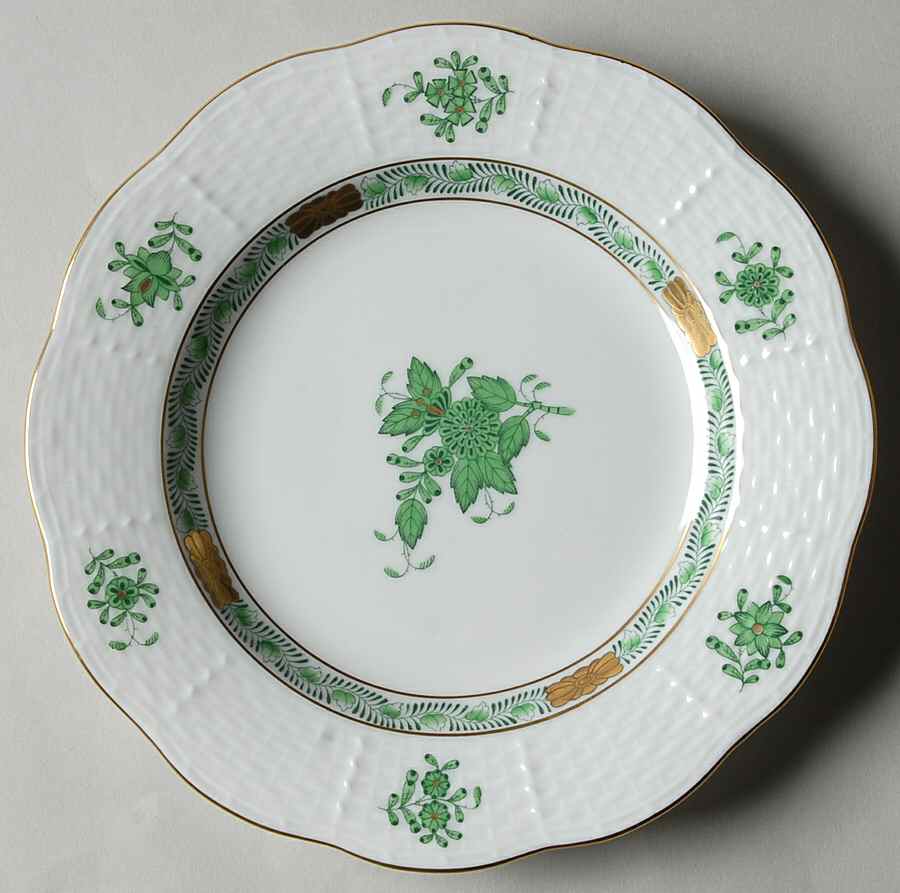 Chinese Bouquet Green (AV) Bread & Butter Plate by Herend-1