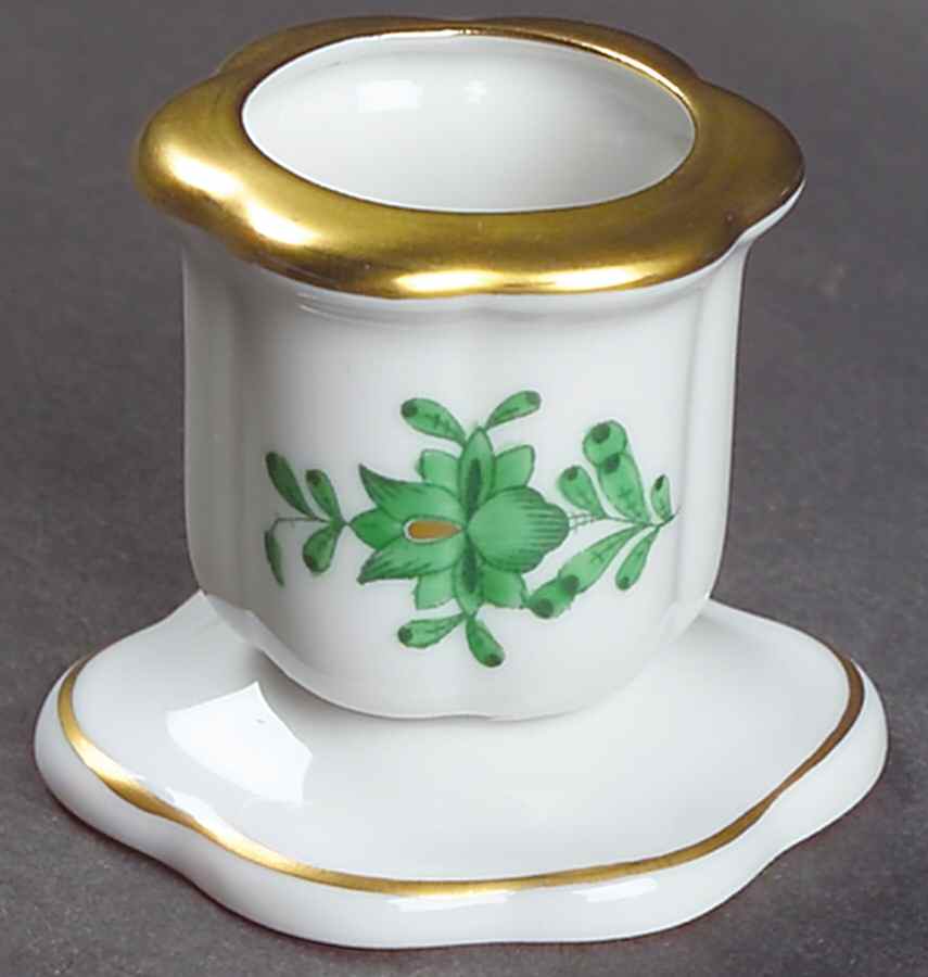 Chinese Bouquet Green (AV) 1" Small Candlestick by Herend-1