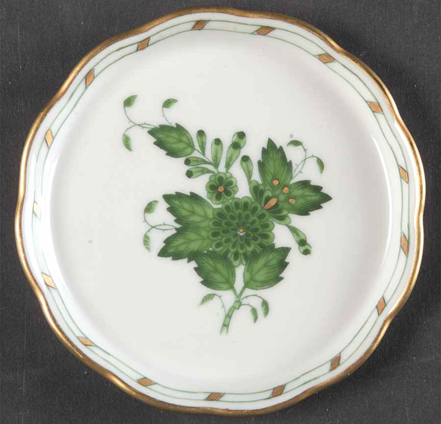 Chinese Bouquet Green (AV) Coaster by Herend-1