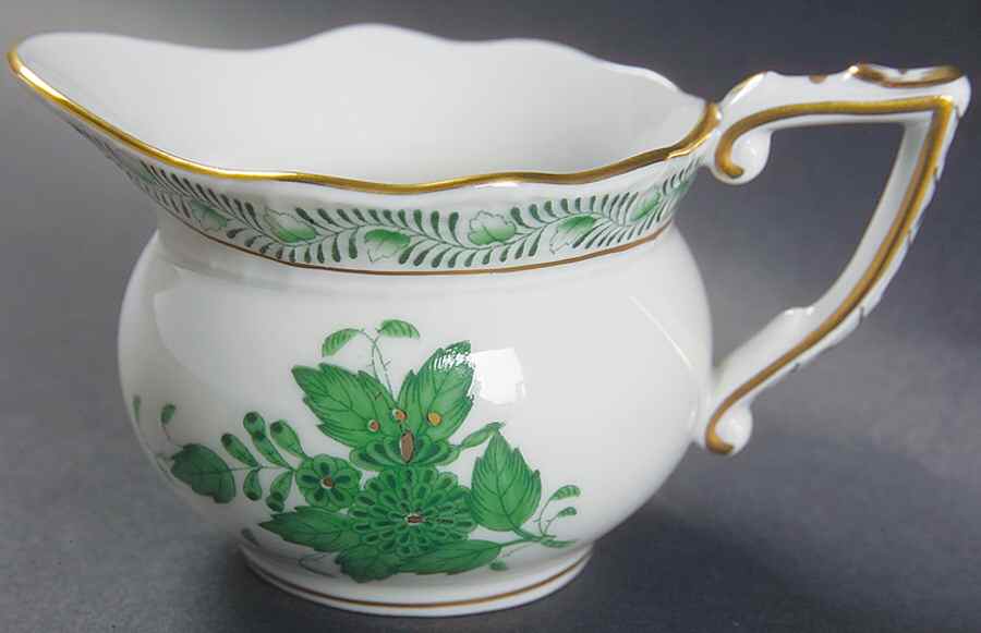 Chinese Bouquet Green (AV) Individual Creamer by Herend-1
