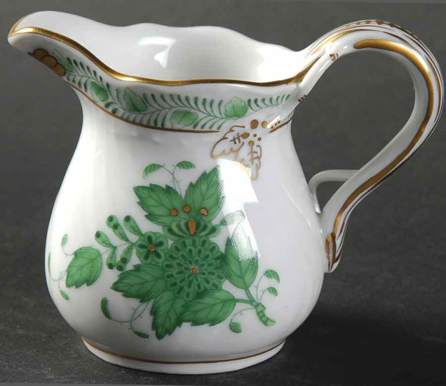 Chinese Bouquet Green (AV) Individual Creamer by Herend-1