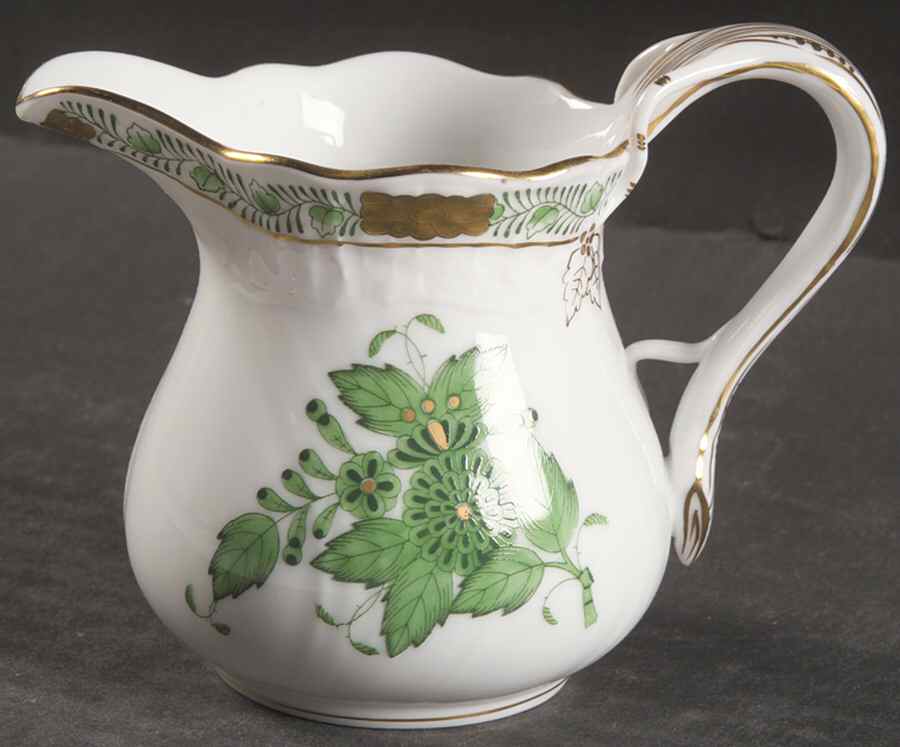 Chinese Bouquet Green (AV) Mini Creamer by Herend-1