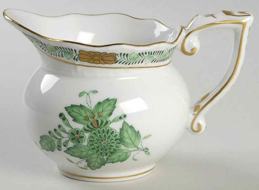 Chinese Bouquet Green (AV) Mini Creamer by Herend-1