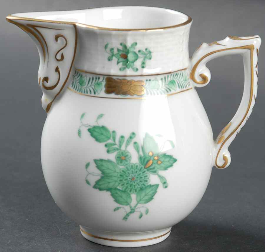 Chinese Bouquet Green (AV) Creamer by Herend-1