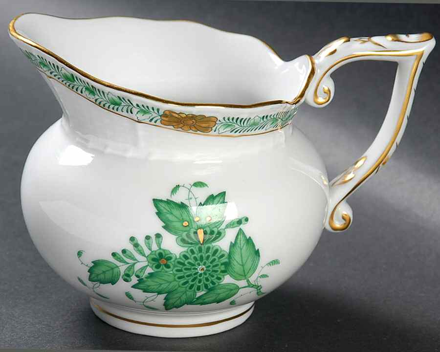 Chinese Bouquet Green (AV) Creamer by Herend-1