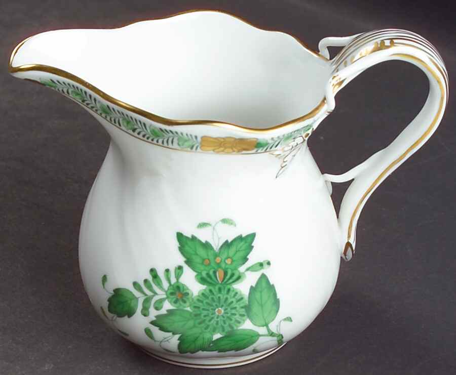 Chinese Bouquet Green (AV) Creamer by Herend-1