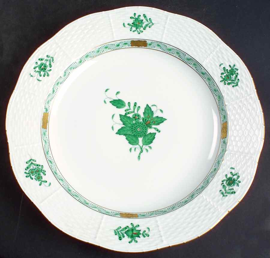 Chinese Bouquet Green (AV) Dinner Plate by Herend-1