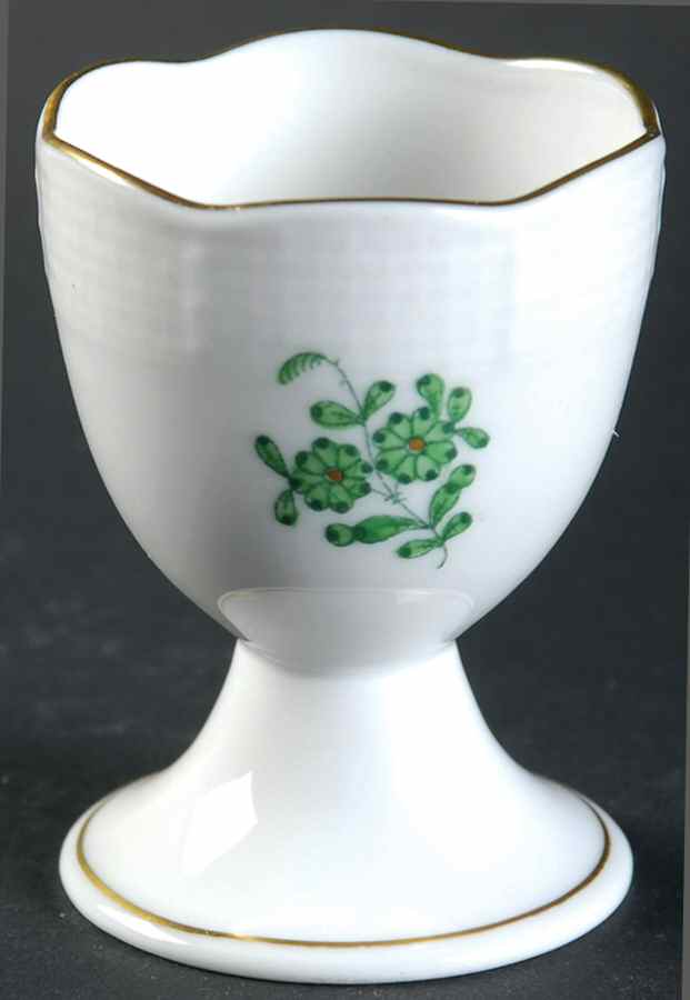 Chinese Bouquet Green (AV) Single Egg Cup by Herend-1