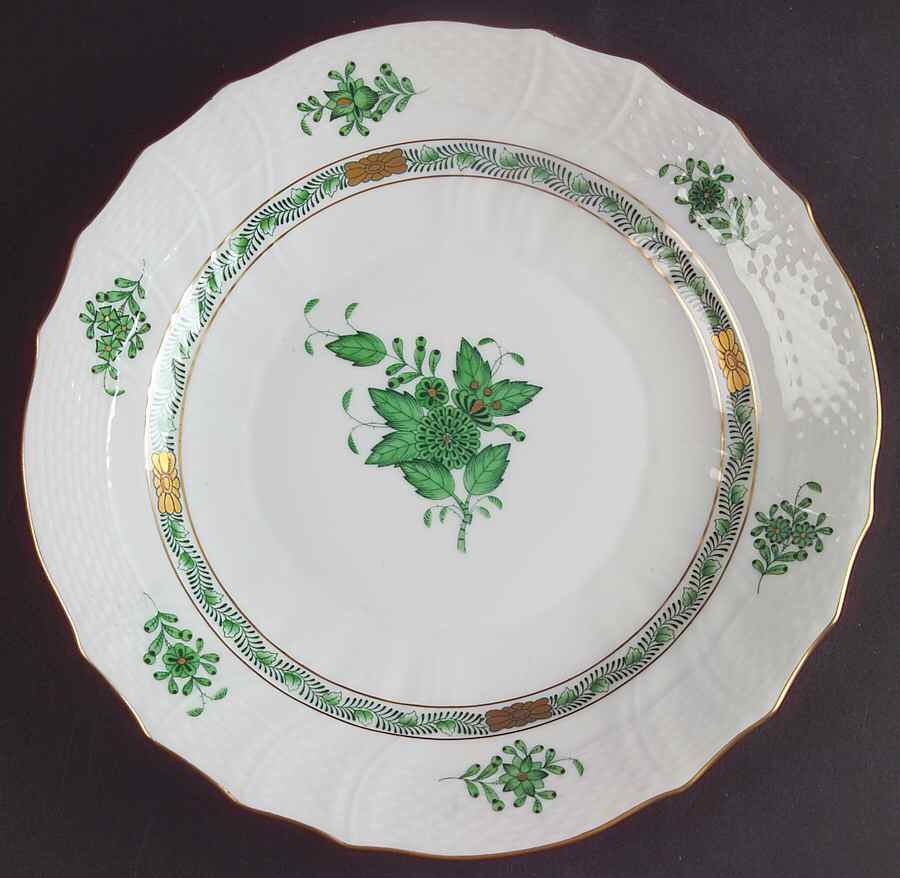Chinese Bouquet Green (AV) Luncheon Plate by Herend-1