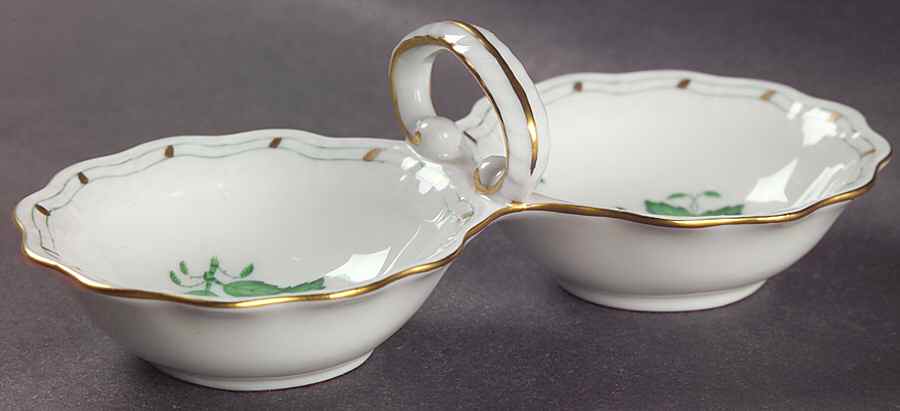 Chinese Bouquet Green (AV) Salt Dip by Herend-1