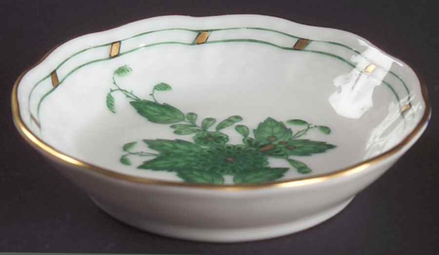 Chinese Bouquet Green (AV) Individual Salt Dip by Herend-1