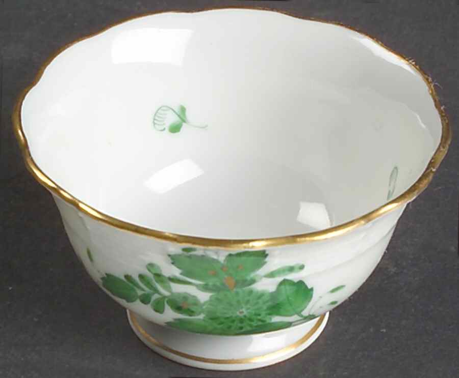 Chinese Bouquet Green (AV) Individual Open Sugar Bowl by Herend-1