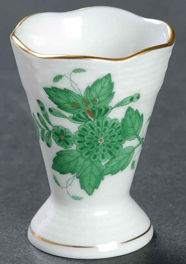 Chinese Bouquet Green (AV) Toothpick Holder by Herend-1
