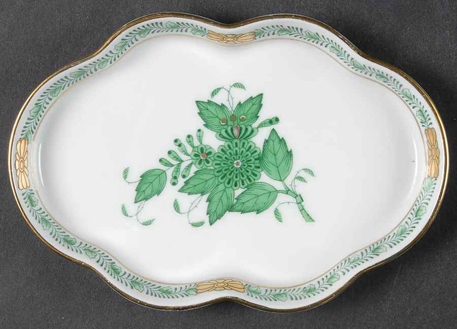 Chinese Bouquet Green (AV) Tray by Herend-1