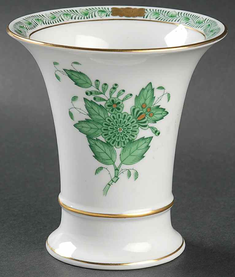 Chinese Bouquet Green (AV) 4" Vase by Herend-1