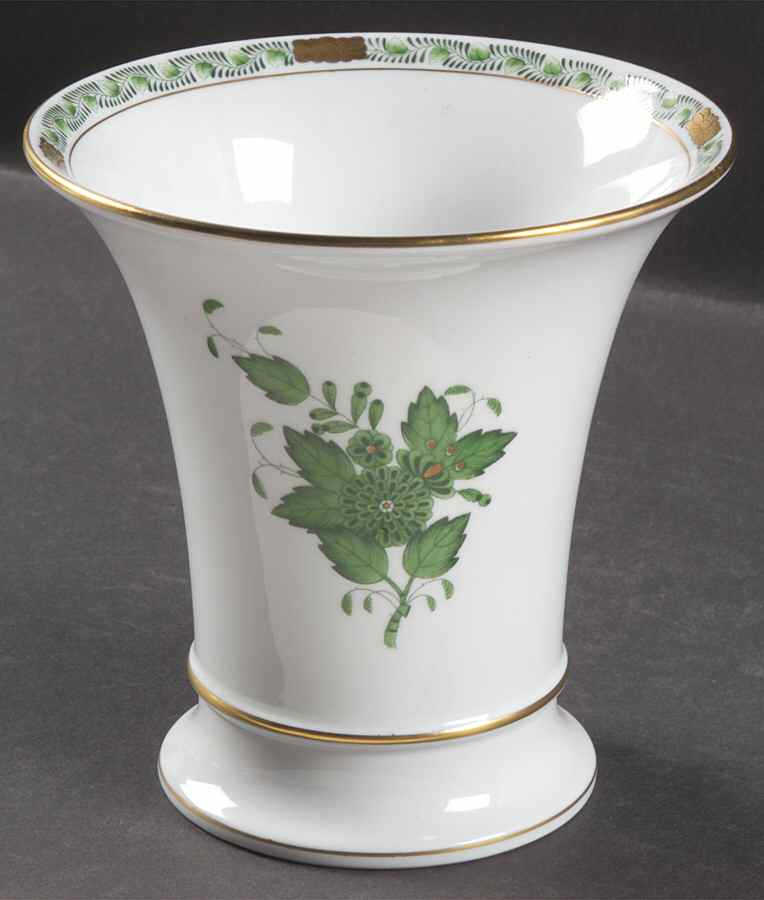 Chinese Bouquet Green (AV) 5" Vase by Herend-1