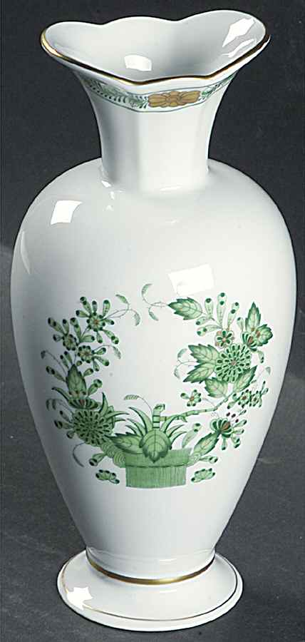 Chinese Bouquet Green (AV) Vase by Herend-1