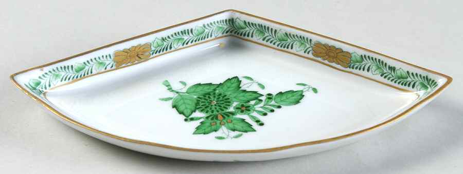 Chinese Bouquet Green (AV) 4-Piece Hors d'Oeuvres Set, Indv Section Only by Herend-1