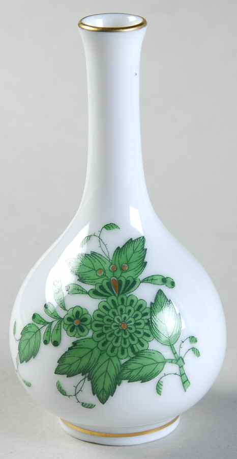Chinese Bouquet Green (AV) 3" Bud Vase by Herend-1