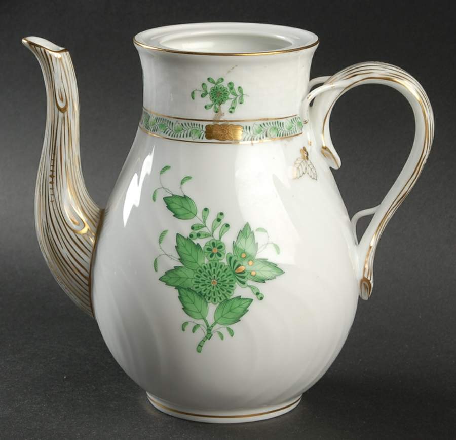 Chinese Bouquet Green (AV) Coffee Pot No Lid by Herend-1
