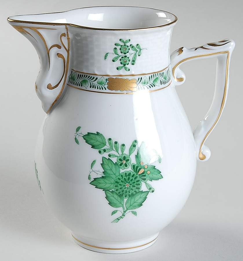 Chinese Bouquet Green (AV) 14 Oz Pitcher by Herend-1