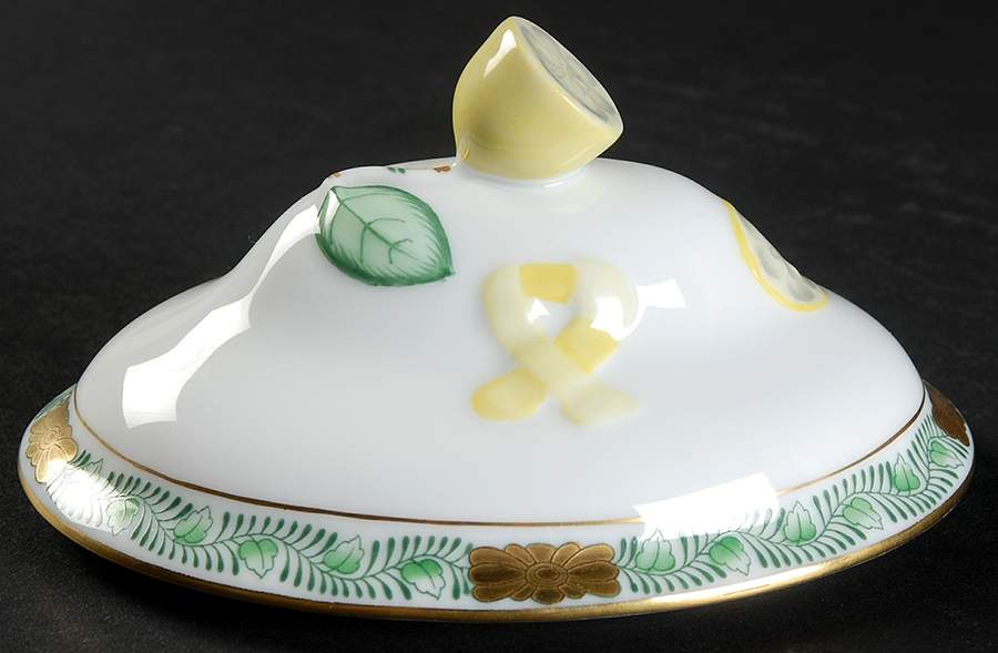 Chinese Bouquet Green (AV) Lid for Mini Tureen by Herend-1