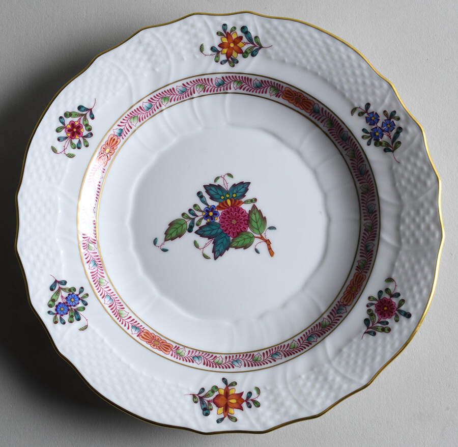 Chinese Bouquet Multicolor (AF) Salad Plate by Herend-1