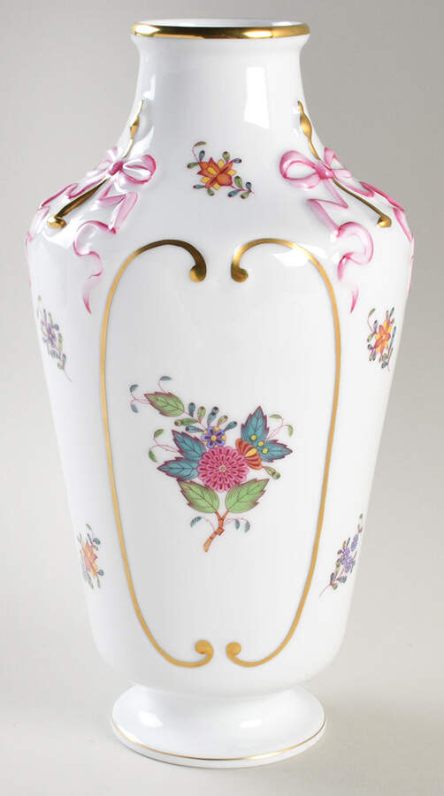 Chinese Bouquet Multicolor (AF) 9" Vase by Herend-1