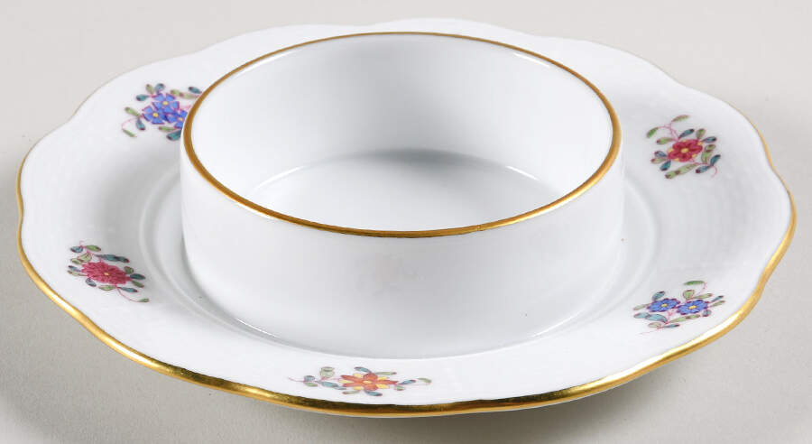 Chinese Bouquet Multicolor (AF) Small Round Butter No Lid by Herend-1