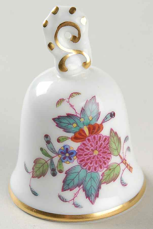 Chinese Bouquet Multicolor (AF) Mini Bell Ornament by Herend-1