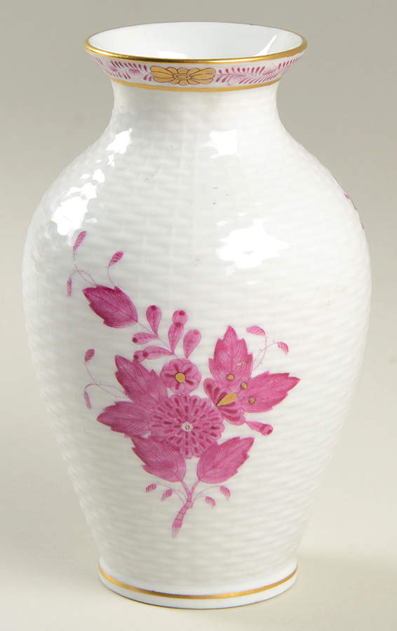 Chinese Bouquet Raspberry (AP) 5" Vase by Herend-1
