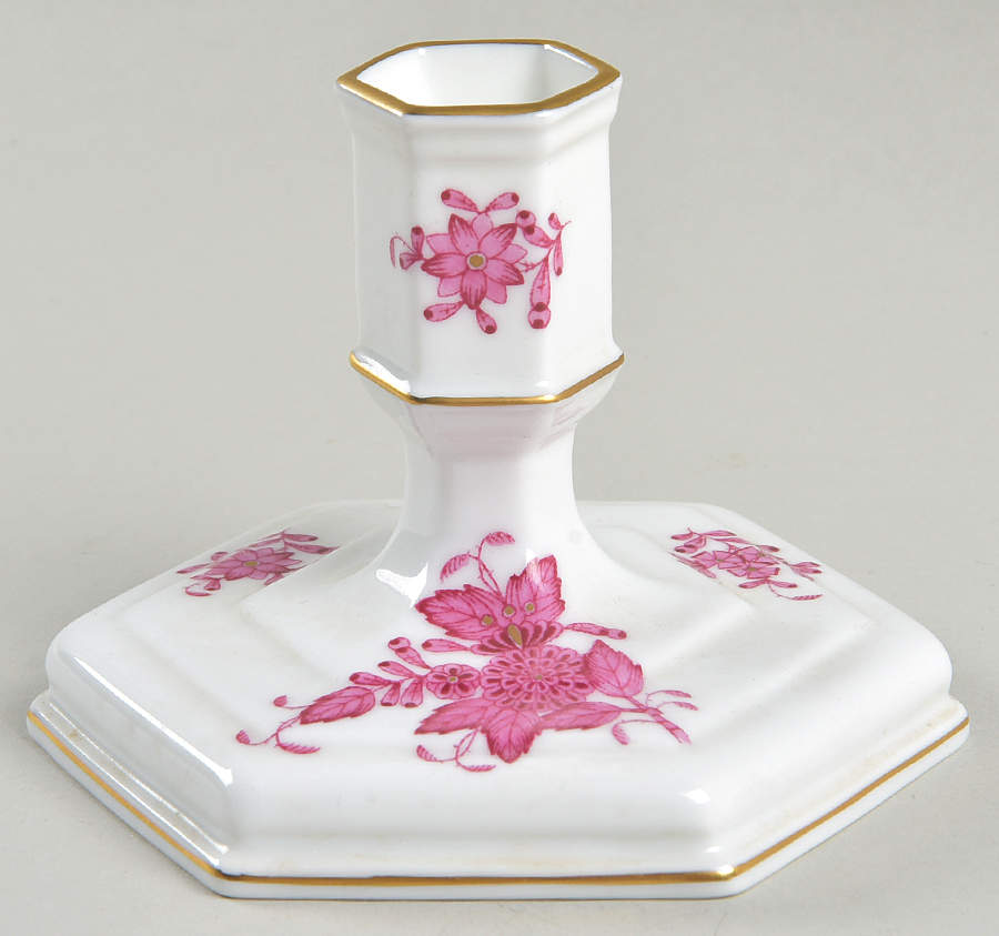 Chinese Bouquet Raspberry (AP) 3" Candlestick by Herend-1