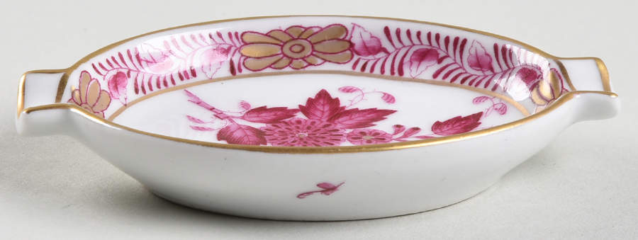 Chinese Bouquet Raspberry (AP) 3" Oval Ashtray by Herend-1