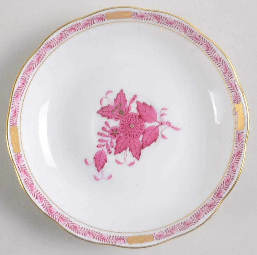 Chinese Bouquet Raspberry (AP) Saucer for Mocha Cup by Herend-1