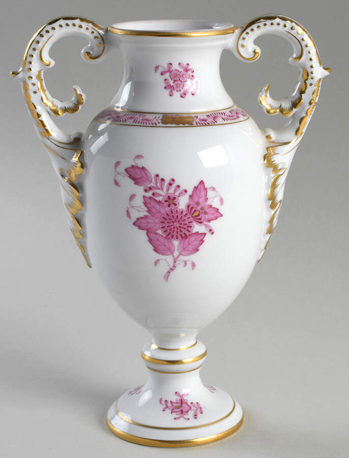 Chinese Bouquet Raspberry (AP) Footed Urn No Lid by Herend-1