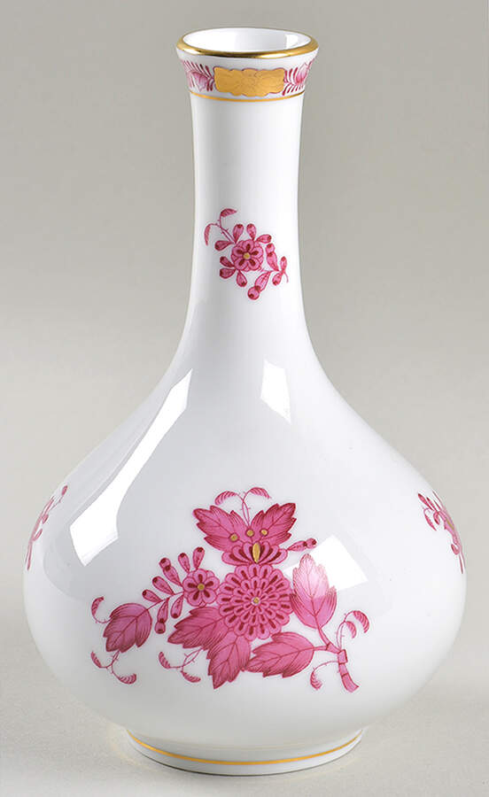 Chinese Bouquet Raspberry (AP) 6" Bud Vase by Herend-1