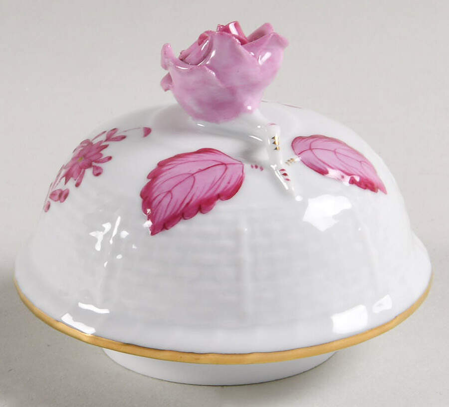 Chinese Bouquet Raspberry (AP) Lid for Coffee Pot by Herend-1