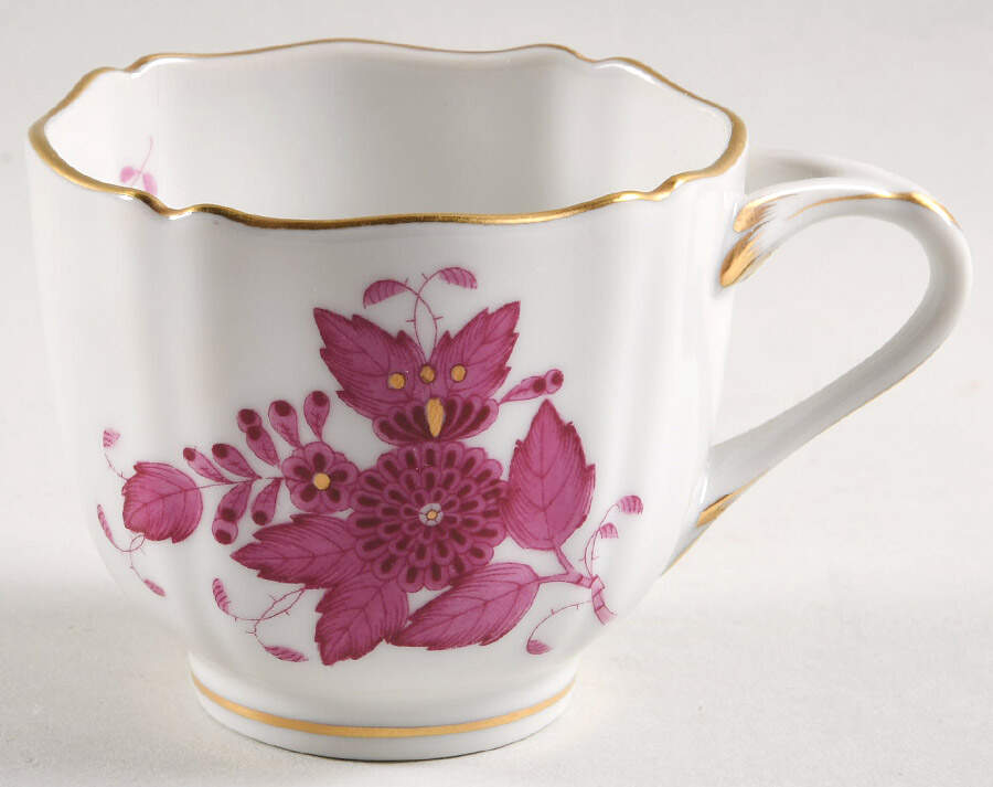 Chinese Bouquet Raspberry (AP) Footed Demitasse Cup by Herend-1
