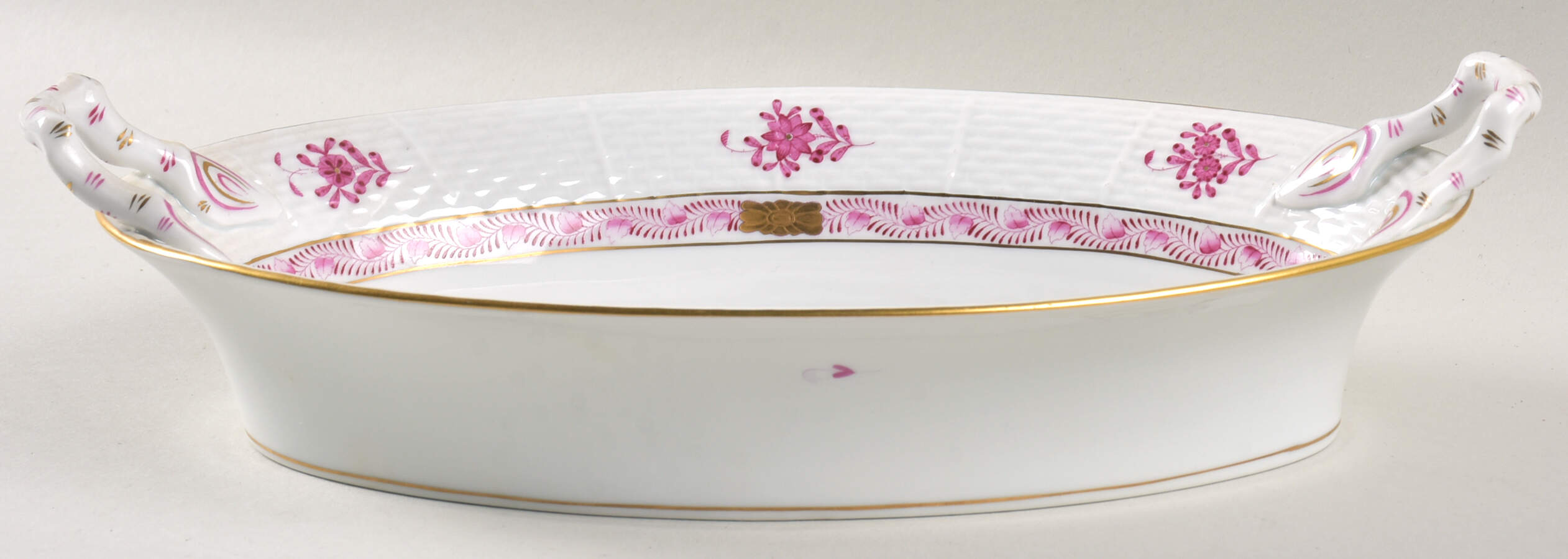 Chinese Bouquet Raspberry (AP) Bread Tray by Herend-1