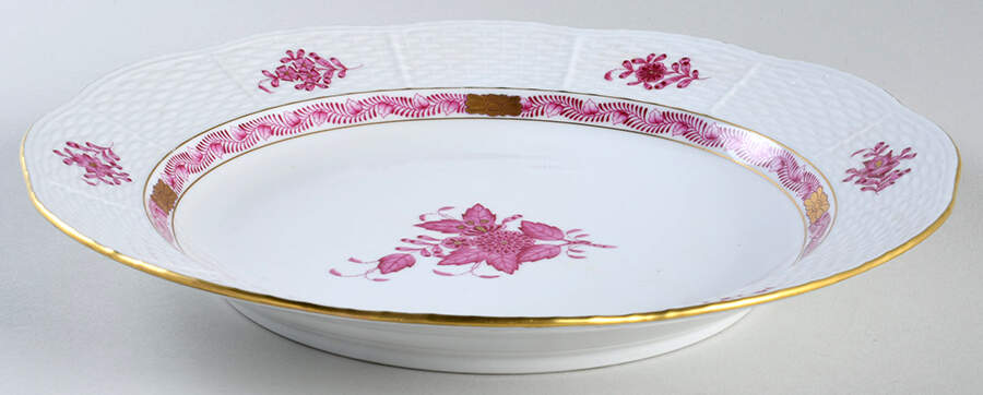 Chinese Bouquet Raspberry (AP) 4-Piece Hors d'Oeuvres Set, Tray Only by Herend-1