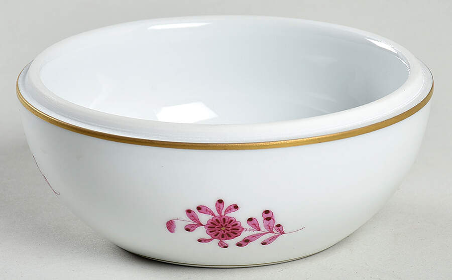 Chinese Bouquet Raspberry (AP) 4" Round Box No Lid by Herend-1